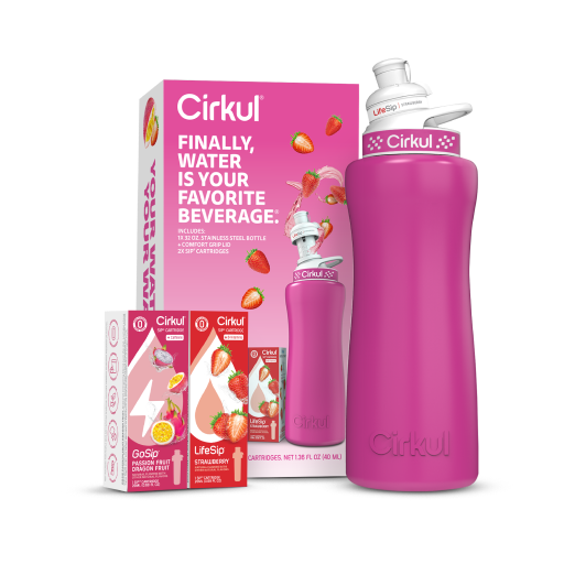 32oz. Hot Pink Stainless Steel Bottle Starter Kit - Classic Pick - Weekend Hydration Bundle