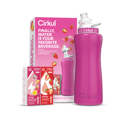 32oz. Hot Pink Stainless Steel Bottle Starter Kit - Classic Pick - Weekend Hydration Bundle
